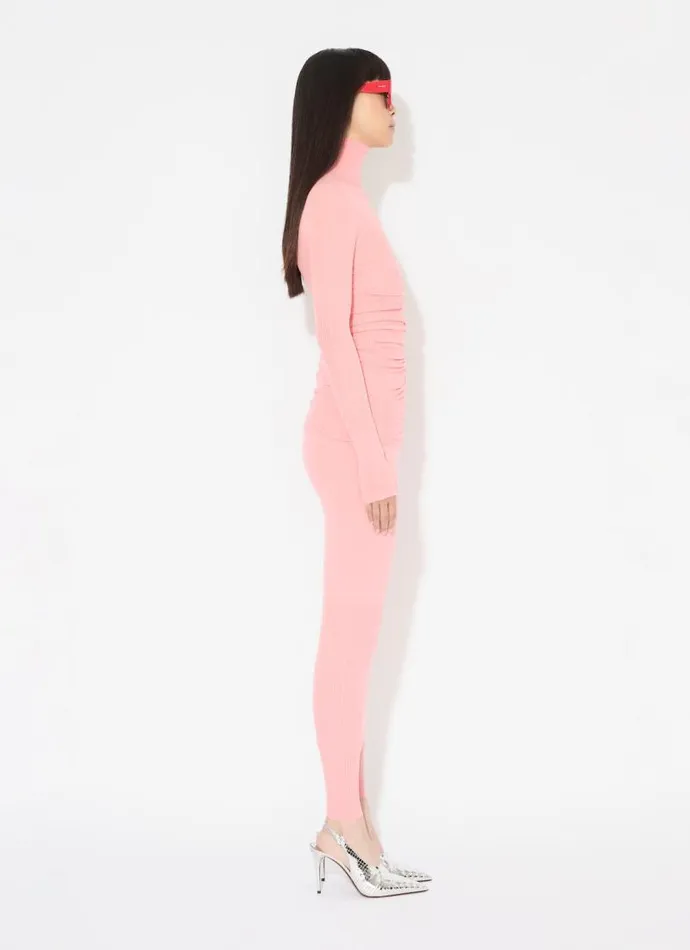 Alaa Knitwear FINE RIBBED KNIT LEGGINGS Pink 8211 Women