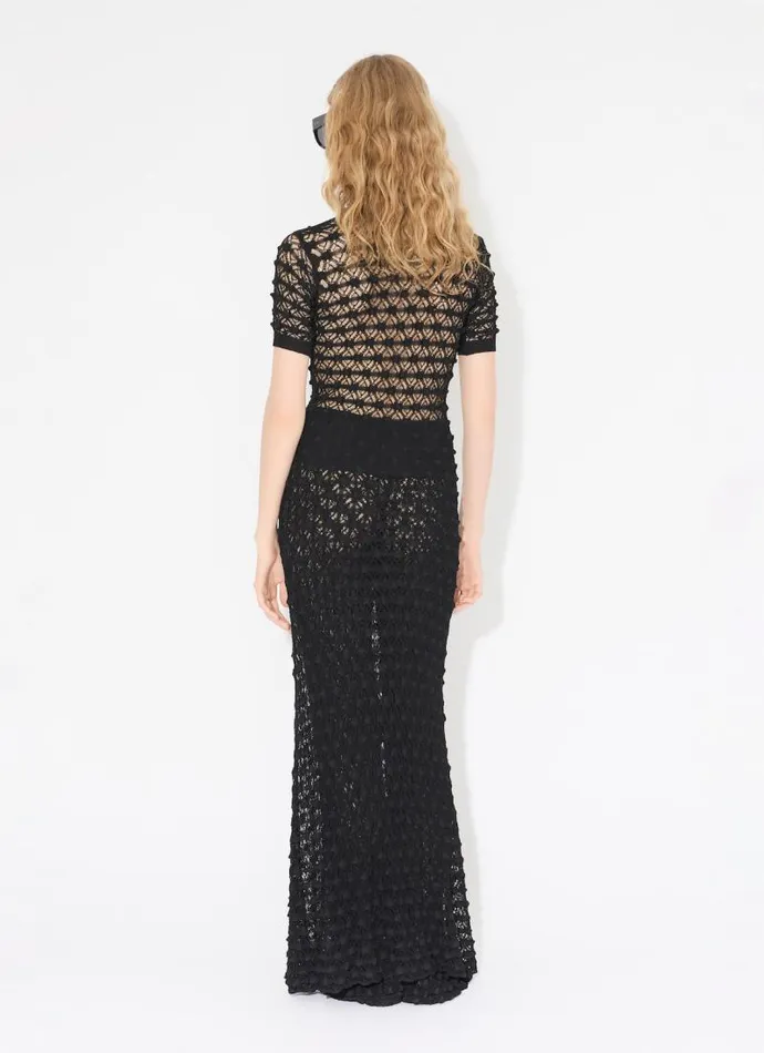 Alaa Knitwear LACE KNIT PANTS Black 8211 Women Alaa Knitwear LACE KNIT PANTS Black 8211 Women