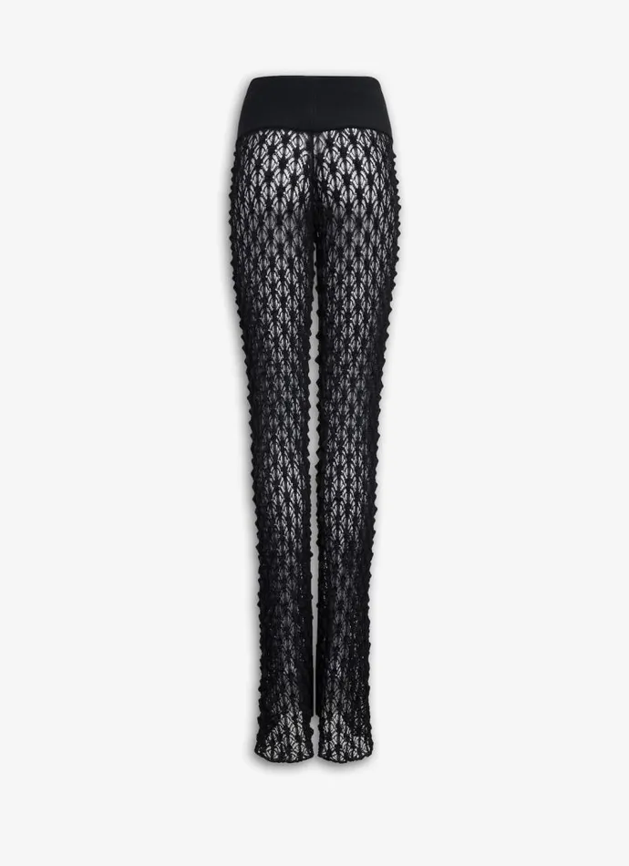 Alaa Knitwear LACE KNIT PANTS Black 8211 Women Alaa Knitwear LACE KNIT PANTS Black 8211 Women