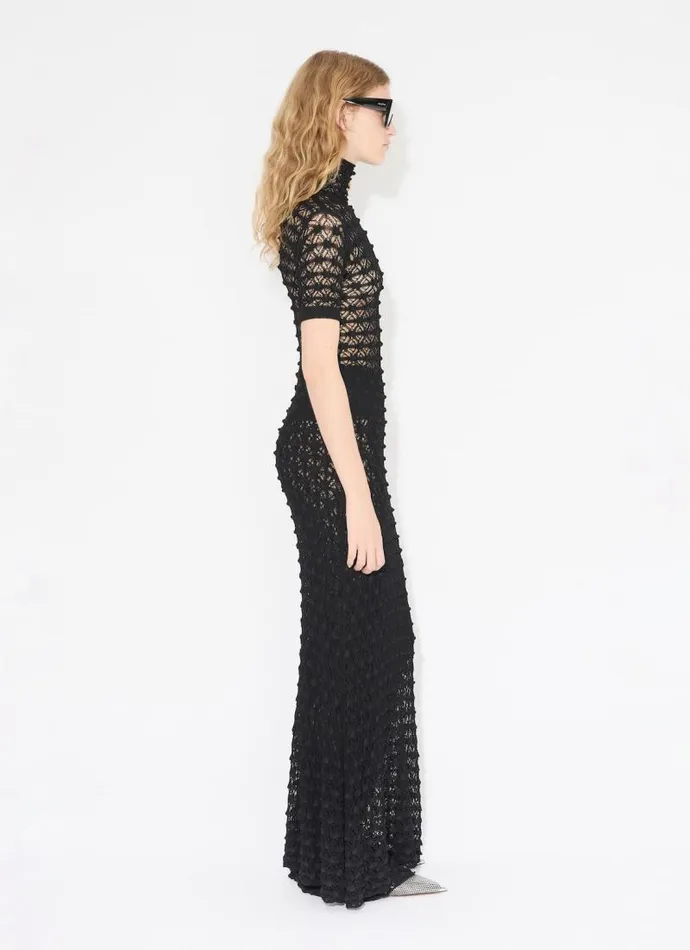 Alaa Knitwear LACE KNIT PANTS Black 8211 Women Alaa Knitwear LACE KNIT PANTS Black 8211 Women