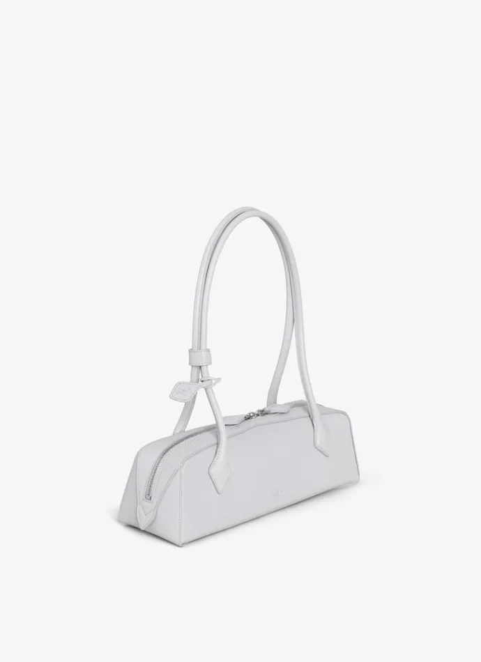 Alaa Le Teckel LE TECKEL MEDIUM BAG IN GOATSKIN Pearl 8211 Women