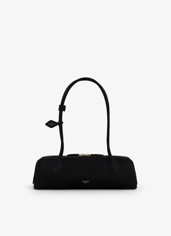 Alaa Le Teckel LE TECKEL MEDIUM BAG IN NUBUK CALFSKIN Blackgold 8211 Women