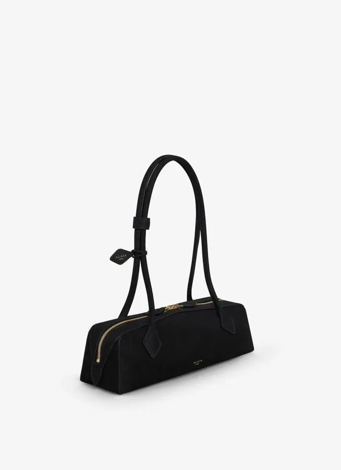 Alaa Le Teckel LE TECKEL MEDIUM BAG IN NUBUK CALFSKIN Blackgold 8211 Women Alaa Le Teckel LE TECKEL MEDIUM BAG IN NUBUK CALFSKIN Blackgold 8211 Women