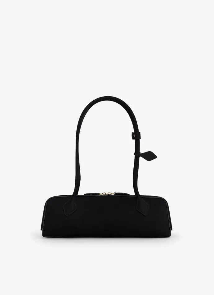 Alaa Le Teckel LE TECKEL MEDIUM BAG IN NUBUK CALFSKIN Blackgold 8211 Women Alaa Le Teckel LE TECKEL MEDIUM BAG IN NUBUK CALFSKIN Blackgold 8211 Women