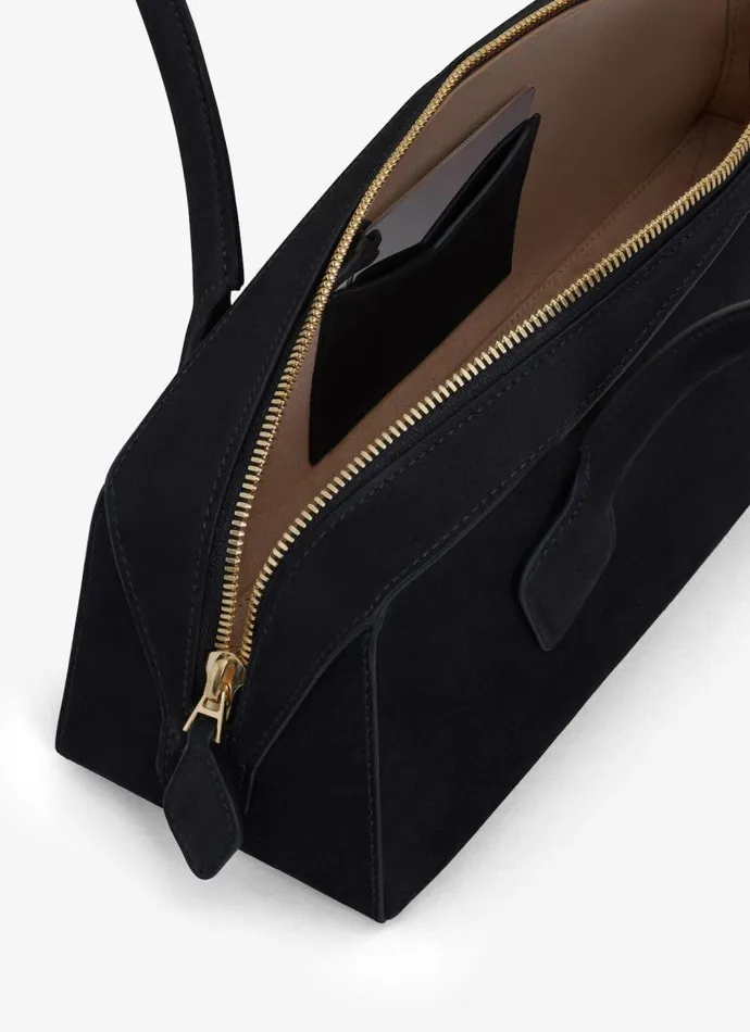 Alaa Le Teckel LE TECKEL MEDIUM BAG IN NUBUK CALFSKIN Blackgold 8211 Women Alaa Le Teckel LE TECKEL MEDIUM BAG IN NUBUK CALFSKIN Blackgold 8211 Women