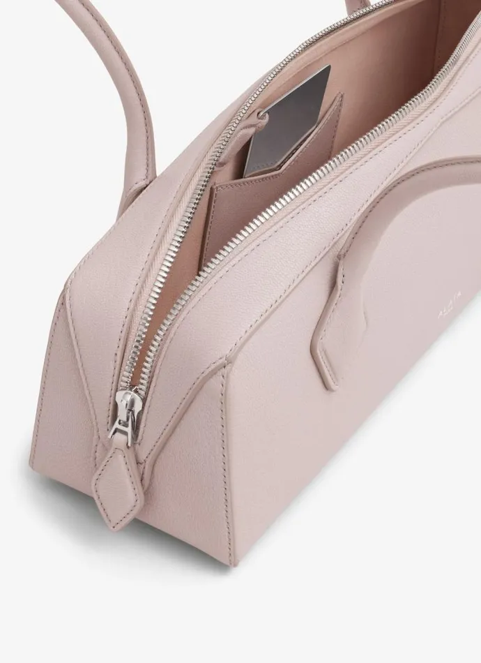 Alaa Le Teckel LE TECKEL MEDIUM BAG IN SHINY GOATSKIN Nude 8211 Women Alaa Le Teckel LE TECKEL MEDIUM BAG IN SHINY GOATSKIN Nude 8211 Women