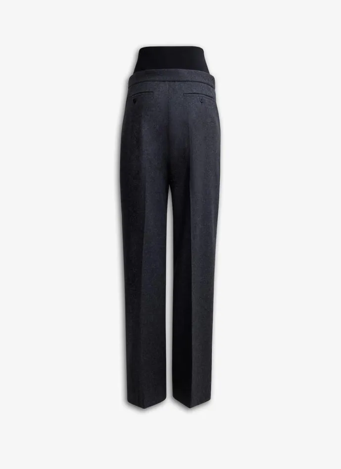 Alaa Pants and Shorts FLANNEL PANTS WITH KNITTED WAISTBAND Charcoal 8211 Women Alaa Pants and Shorts FLANNEL PANTS WITH KNITTED WAISTBAND Charcoal 8211 Women
