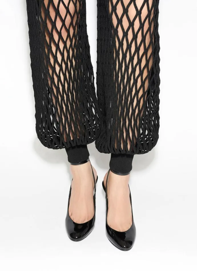 Alaa Pants and Shorts MACRAM KNIT PANTS Black 8211 Women