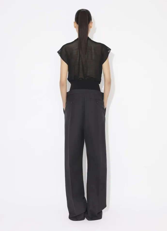 Alaa Pants and Shorts TAILORED TROUSERS WITH KNIT BAND Dark Grey 8211 Women Alaa Pants and Shorts TAILORED TROUSERS WITH KNIT BAND Dark Grey 8211 Women