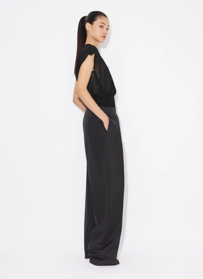 Alaa Pants and Shorts TAILORED TROUSERS WITH KNIT BAND Dark Grey 8211 Women Alaa Pants and Shorts TAILORED TROUSERS WITH KNIT BAND Dark Grey 8211 Women