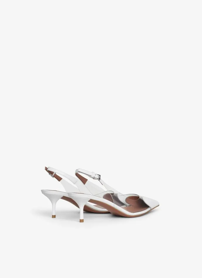 Alaa Sandals LE CUR SLINGBACKS IN PATENT LAMBSKIN White 8211 Women Alaa Sandals LE CUR SLINGBACKS IN PATENT LAMBSKIN White 8211 Women