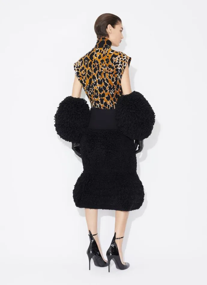 Alaa Skirts SLIT SKIRT IN KNITTED FUR Black 8211 Women Alaa Skirts SLIT SKIRT IN KNITTED FUR Black 8211 Women