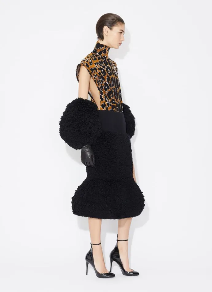 Alaa Skirts SLIT SKIRT IN KNITTED FUR Black 8211 Women Alaa Skirts SLIT SKIRT IN KNITTED FUR Black 8211 Women