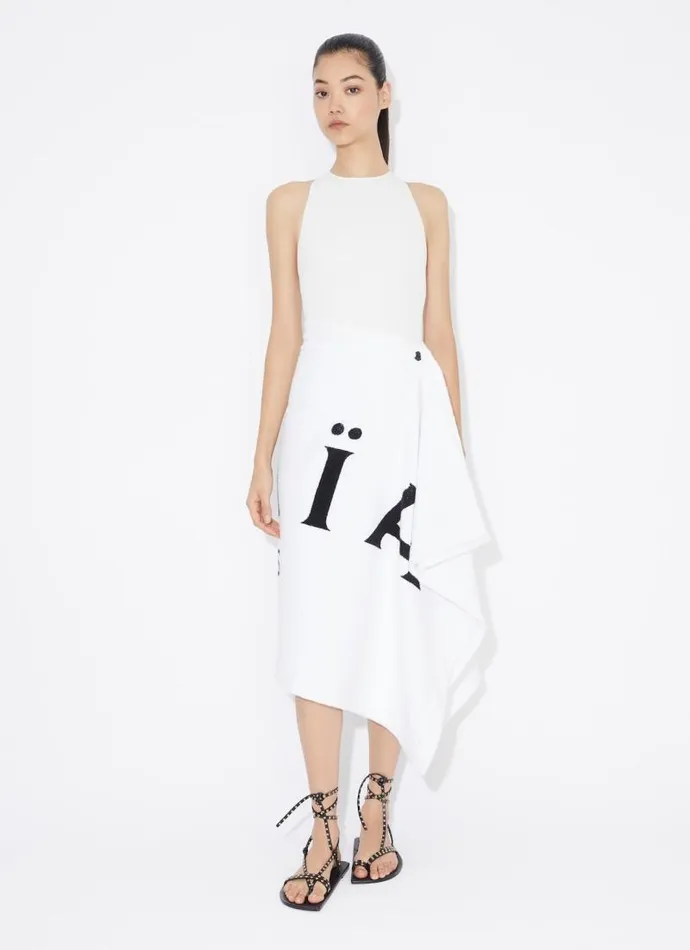 Alaa Skirts TOWEL SKIRT IN COTTON TERRY White 8211 Women