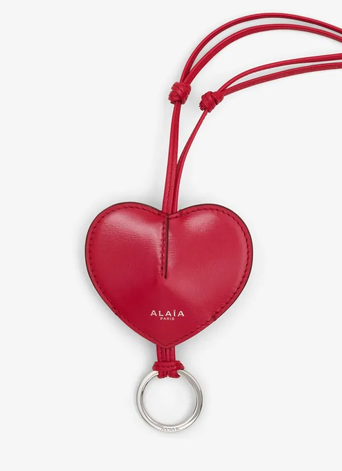 Alaa Small Leather Goods LE CUR BELL KEY HOLDER IN CALFSKIN Lacquer Red 8211 Women