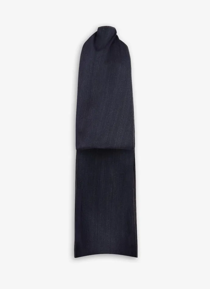 Alaa Tops and Shirts ASYMMETRICAL CAPE TOP IN WOOL DENIM Night Blue 8211 Women