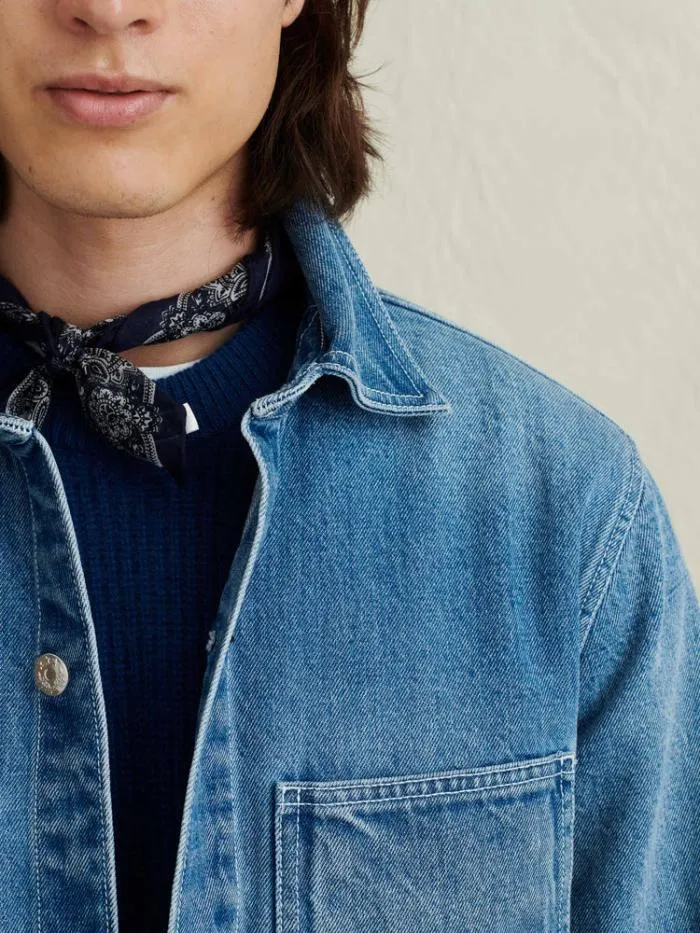 Alex Mill Jackets Coats Work Jacket In Vintage Wash Denim 8211 Men