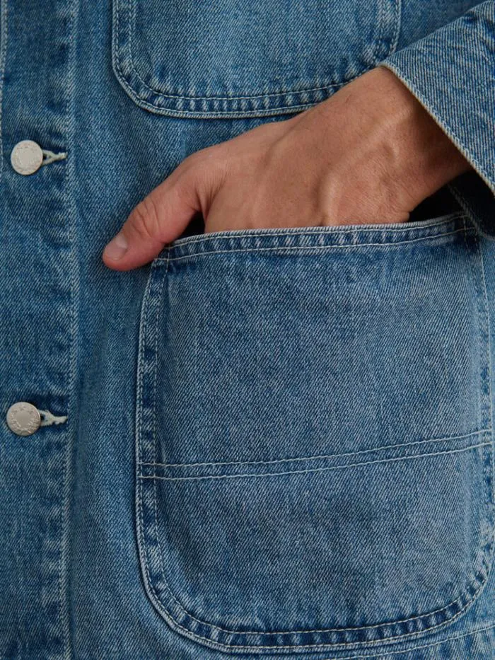 Alex Mill Jackets Coats Work Jacket In Vintage Wash Denim 8211 Men