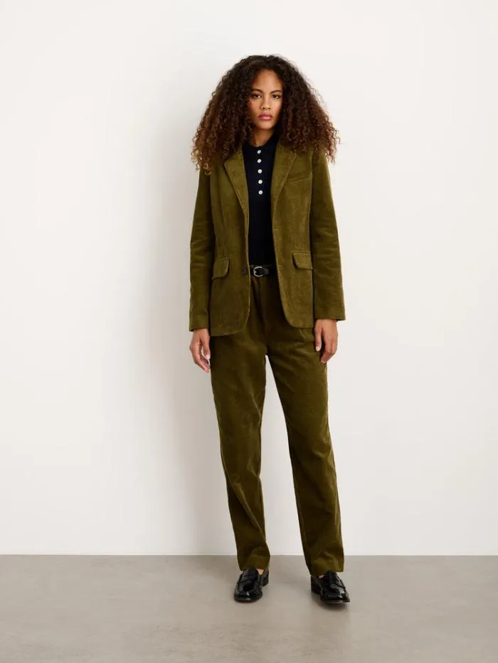 Alex Mill Jackets Outerwear Amalie Blazer In Corduroy Dark Olive 8211 Women