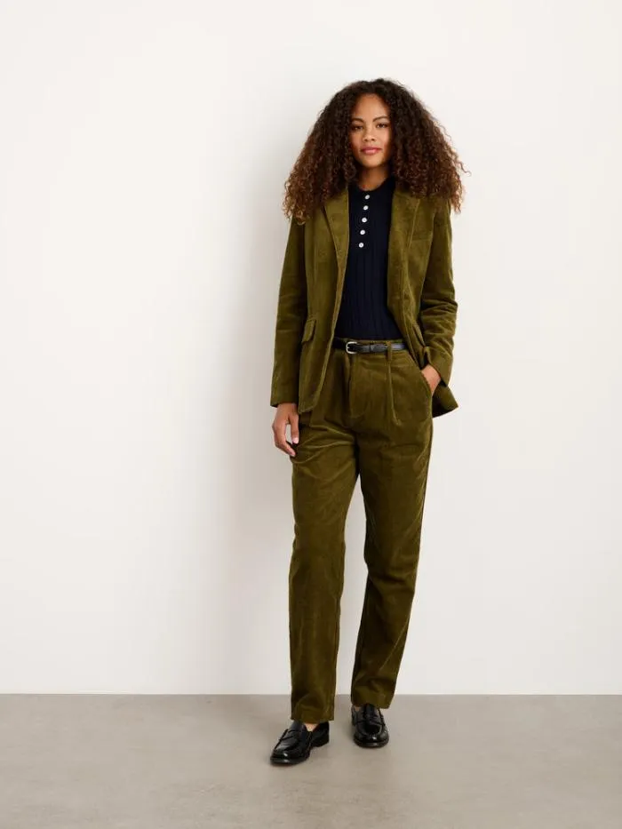 Alex Mill Jackets Outerwear Amalie Blazer In Corduroy Dark Olive 8211 Women