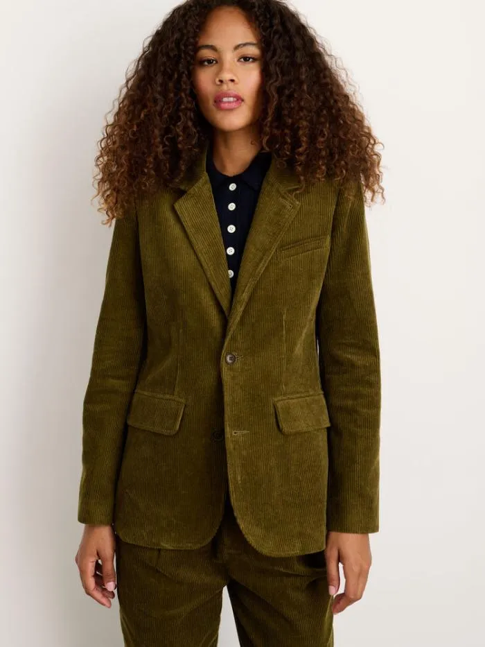 Alex Mill Jackets Outerwear Amalie Blazer In Corduroy Dark Olive 8211 Women