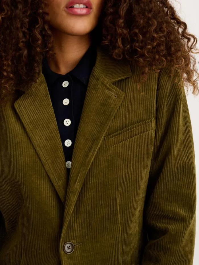 Alex Mill Jackets Outerwear Amalie Blazer In Corduroy Dark Olive 8211 Women