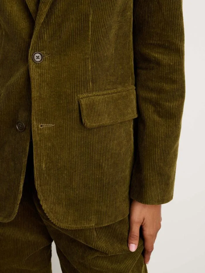 Alex Mill Jackets Outerwear Amalie Blazer In Corduroy Dark Olive 8211 Women