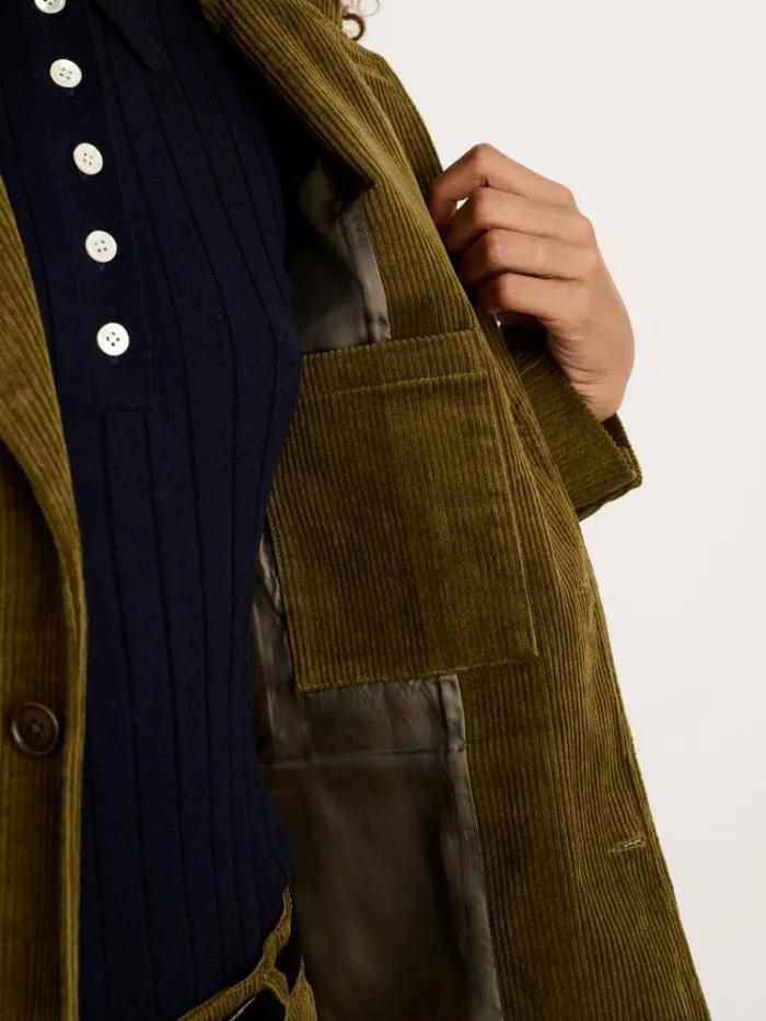 Alex Mill Jackets Outerwear Amalie Blazer In Corduroy Dark Olive 8211 Women