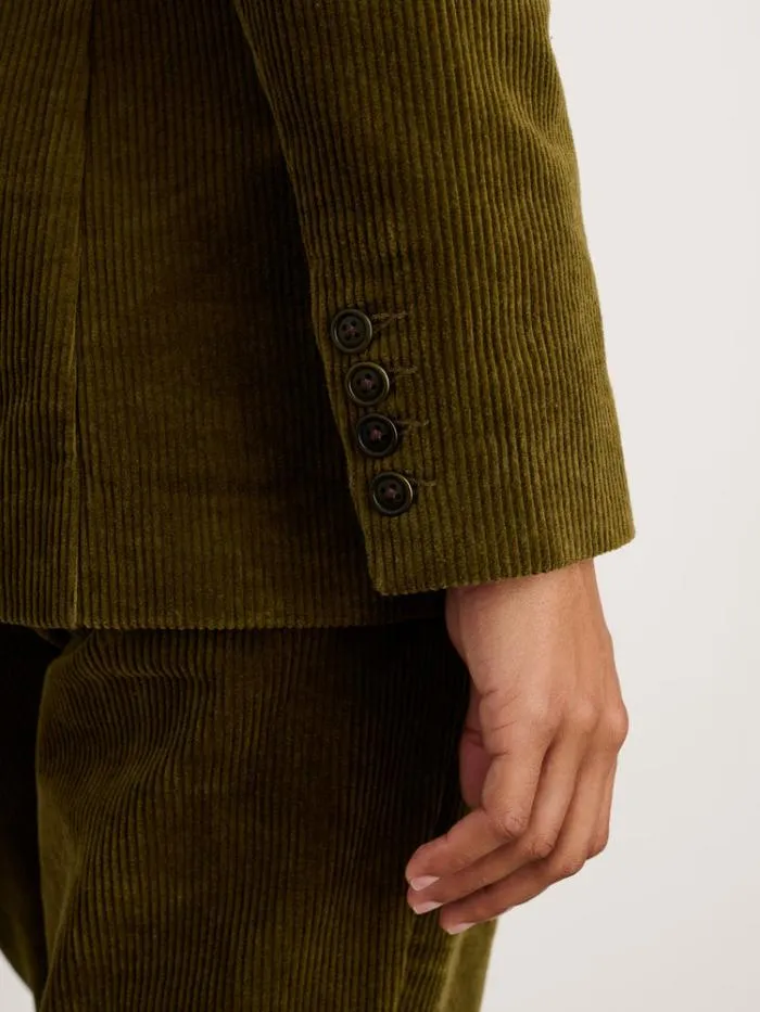 Alex Mill Jackets Outerwear Amalie Blazer In Corduroy Dark Olive 8211 Women