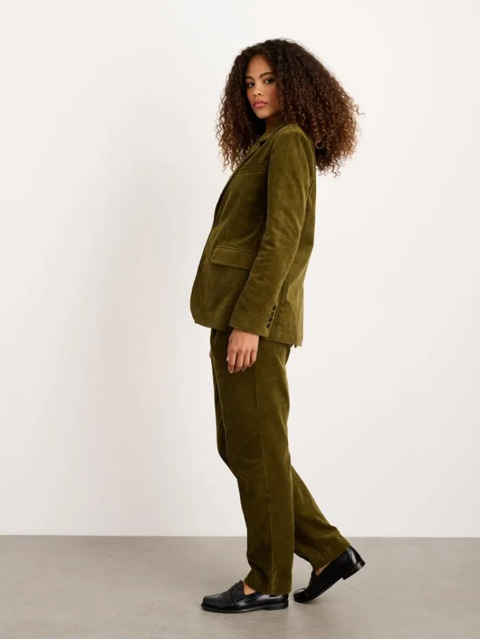 Alex Mill Jackets Outerwear Amalie Blazer In Corduroy Dark Olive 8211 Women
