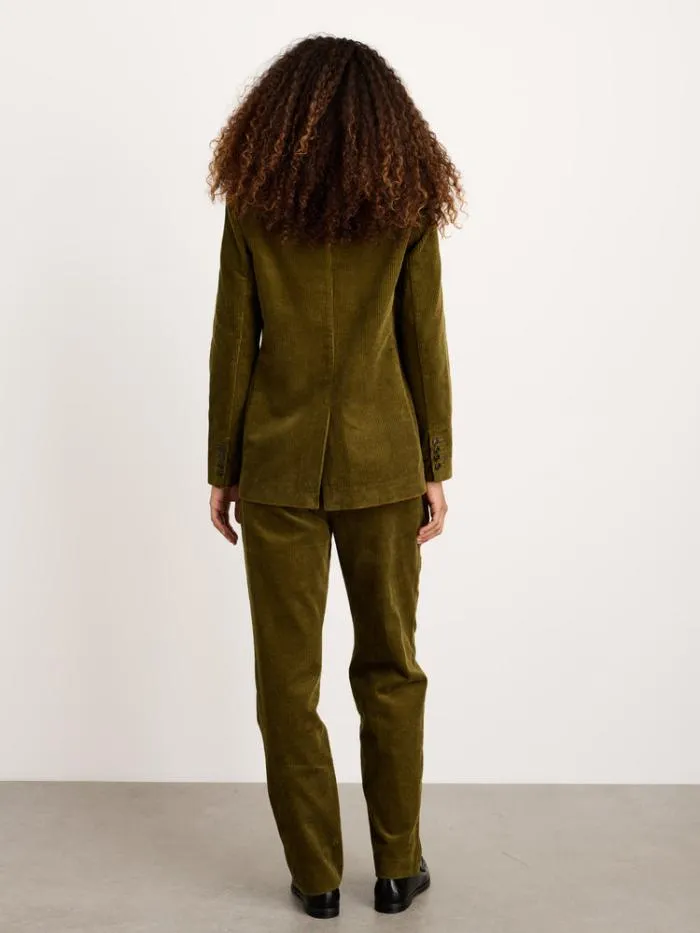 Alex Mill Jackets Outerwear Amalie Blazer In Corduroy Dark Olive 8211 Women