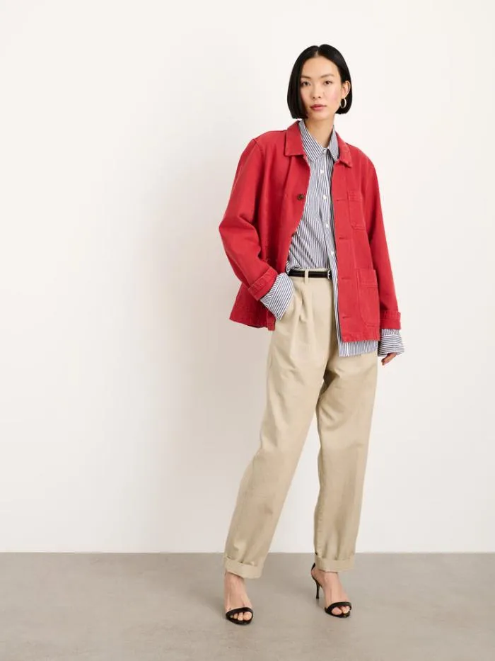 Alex Mill Jackets Outerwear Britt Work Jacket In Recycled Denim Paprika 8211 Women