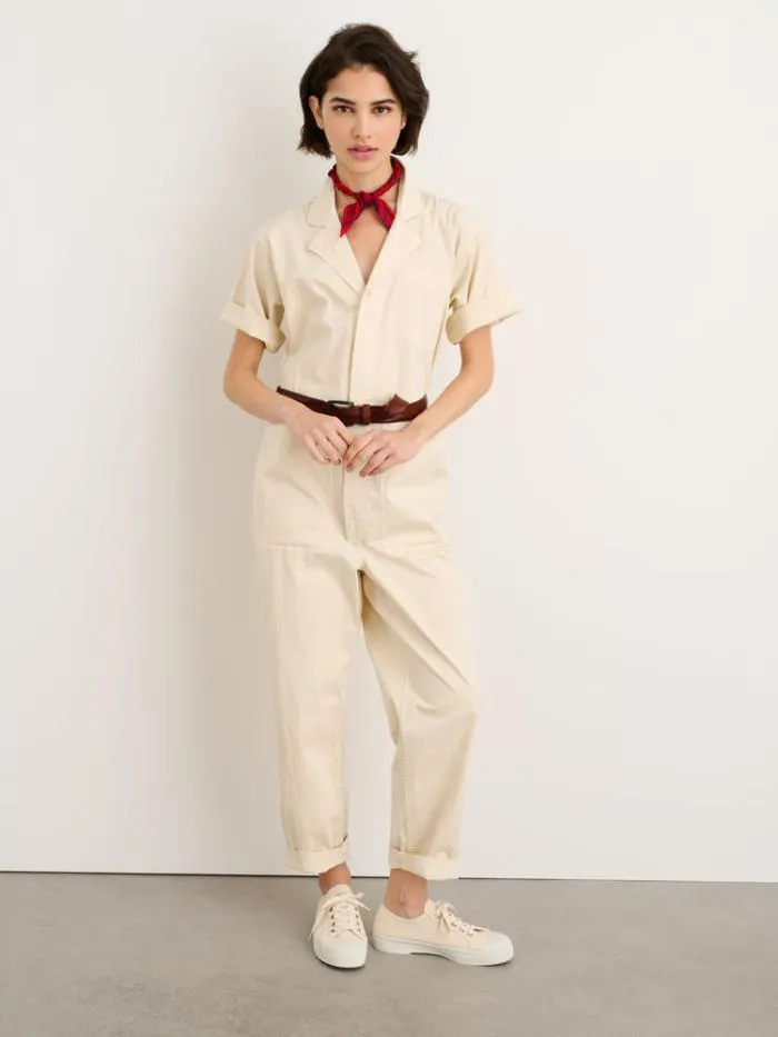 Alex Mill Jumpsuits Standard Short Sleeve Jumpsuit Oatmilk 8211 Women