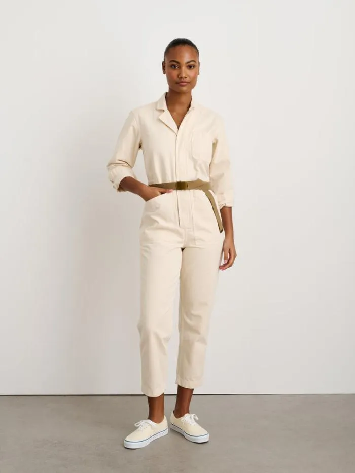 Alex Mill Jumpsuits Standard Zip Jumpsuit In Herringbone Ecru 8211 Women