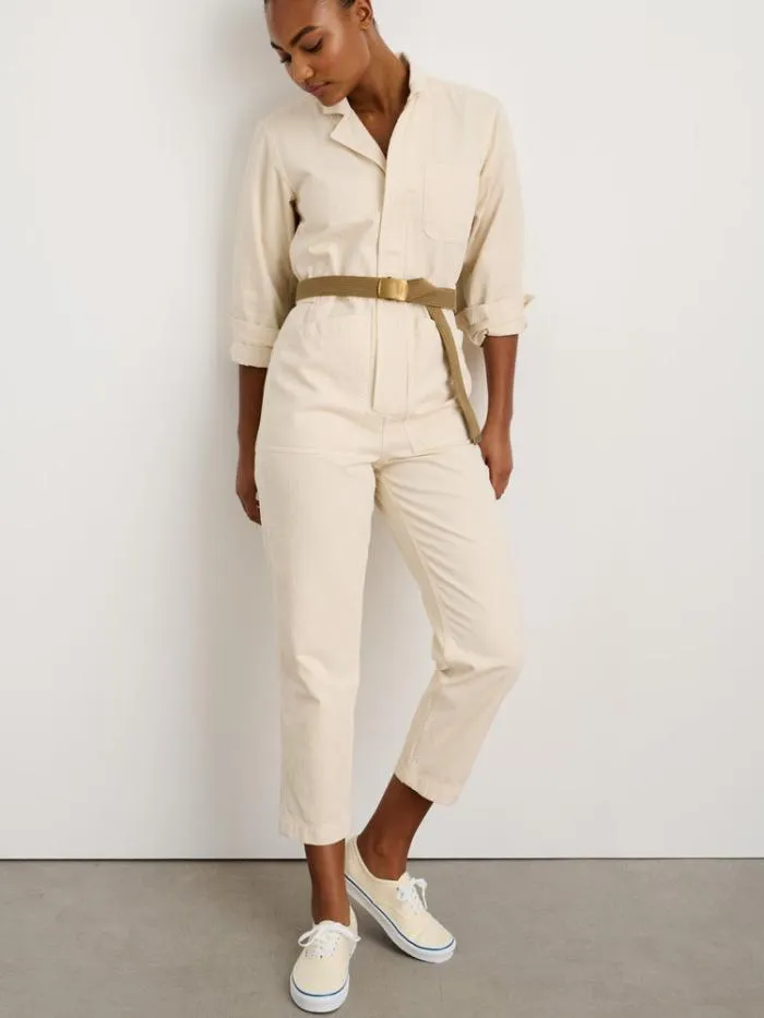 Alex Mill Jumpsuits Standard Zip Jumpsuit In Herringbone Ecru 8211 Women