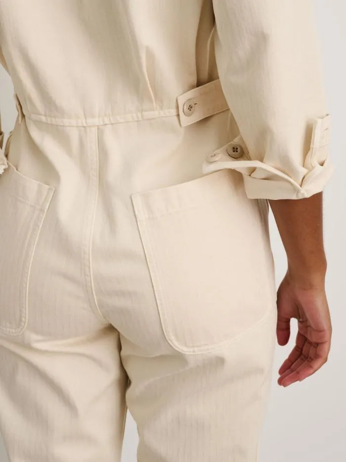 Alex Mill Jumpsuits Standard Zip Jumpsuit In Herringbone Ecru 8211 Women