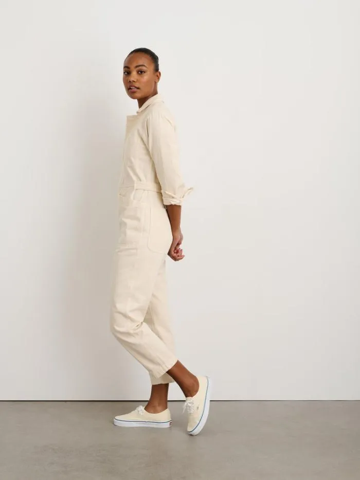 Alex Mill Jumpsuits Standard Zip Jumpsuit In Herringbone Ecru 8211 Women