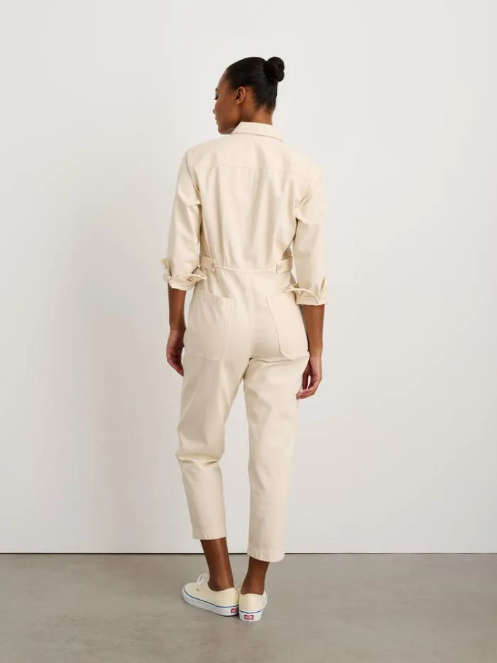Alex Mill Jumpsuits Standard Zip Jumpsuit In Herringbone Ecru 8211 Women
