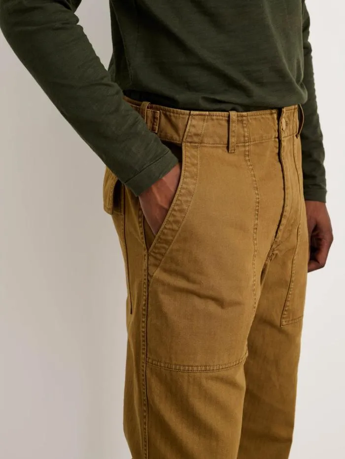 Alex Mill Pants Field Pant In Herringbone Dark Khaki 8211 Men
