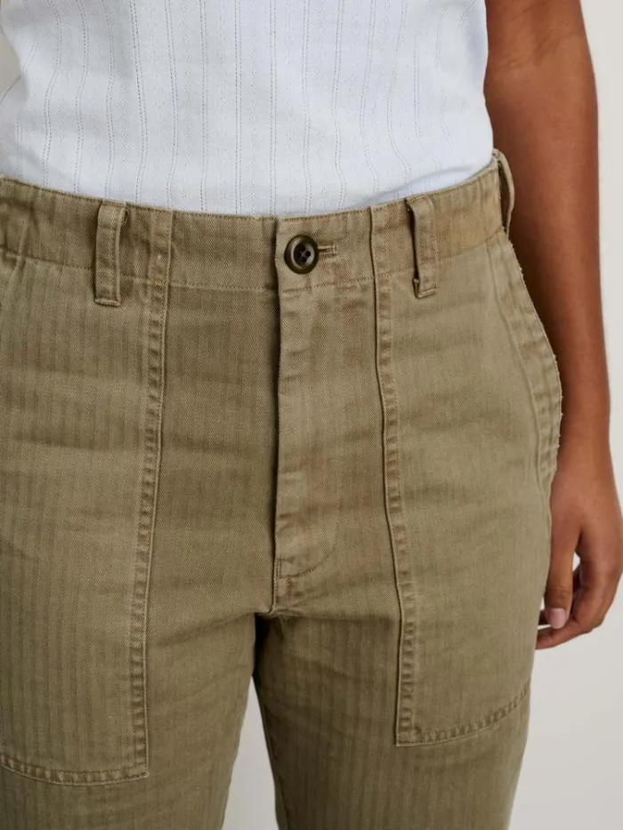 Alex Mill Pants Neil Pant In Herringbone Vintage Olive 8211 Women