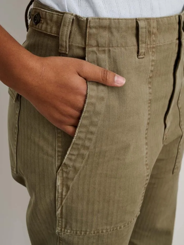 Alex Mill Pants Neil Pant In Herringbone Vintage Olive 8211 Women
