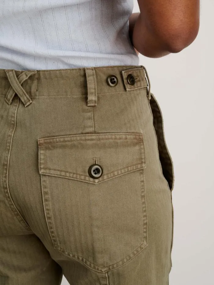 Alex Mill Pants Neil Pant In Herringbone Vintage Olive 8211 Women