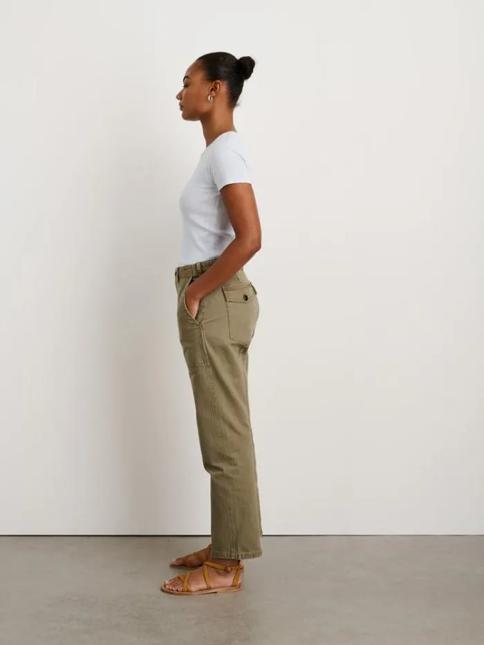 Alex Mill Pants Neil Pant In Herringbone Vintage Olive 8211 Women