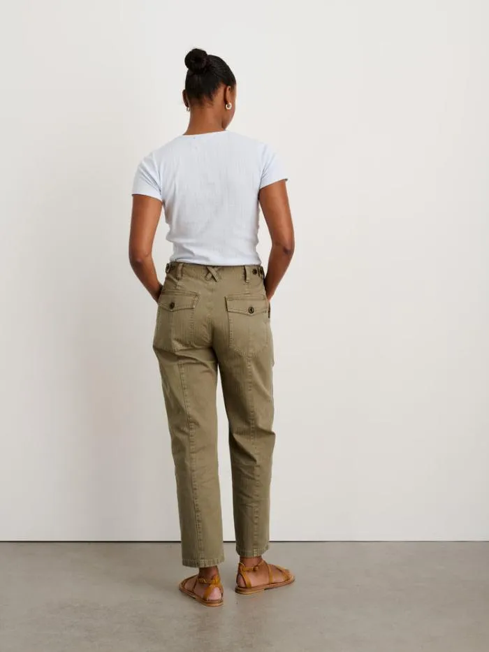 Alex Mill Pants Neil Pant In Herringbone Vintage Olive 8211 Women