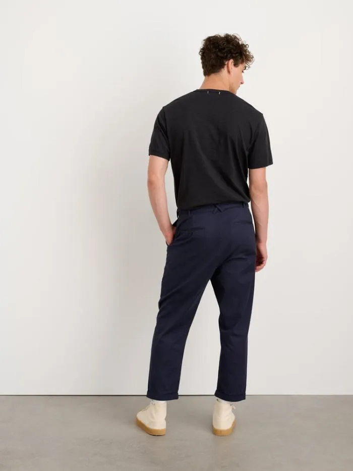 Alex Mill Pants Standard Pleated Pant In Chino Dark Navy 8211 Men