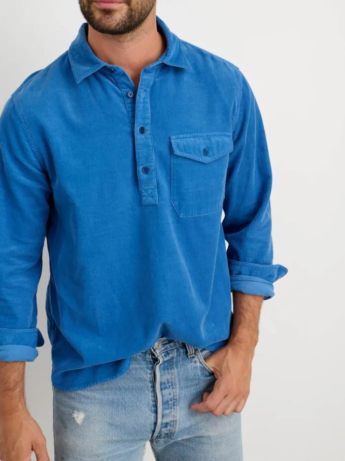 Alex Mill Shirts Carter Popover Shirt In Fine Wale Corduroy Aegean Blue 8211 Men