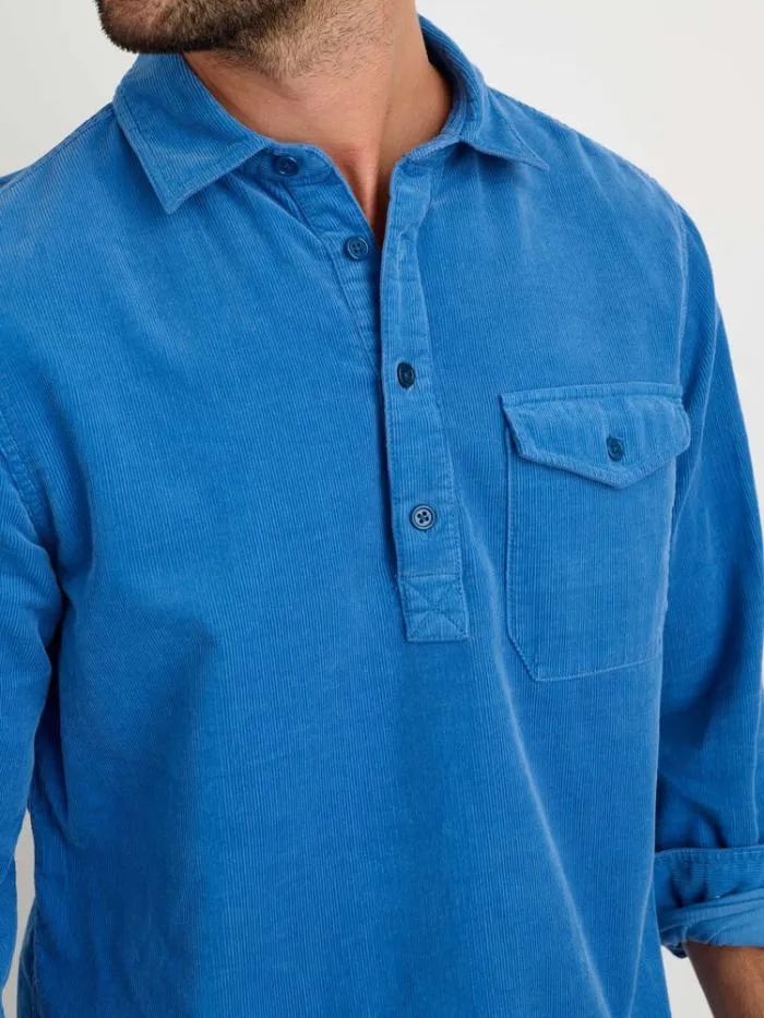 Alex Mill Shirts Carter Popover Shirt In Fine Wale Corduroy Aegean Blue 8211 Men