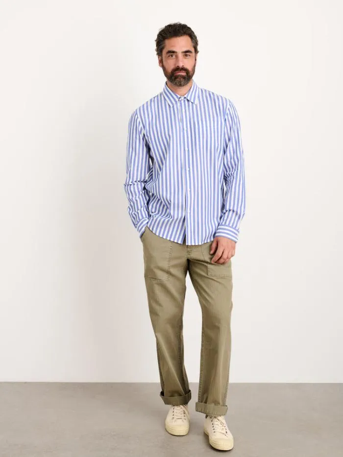 Alex Mill Shirts Mill Shirt In Wide Striped Portuguese Poplin Bluewhite 8211 Men