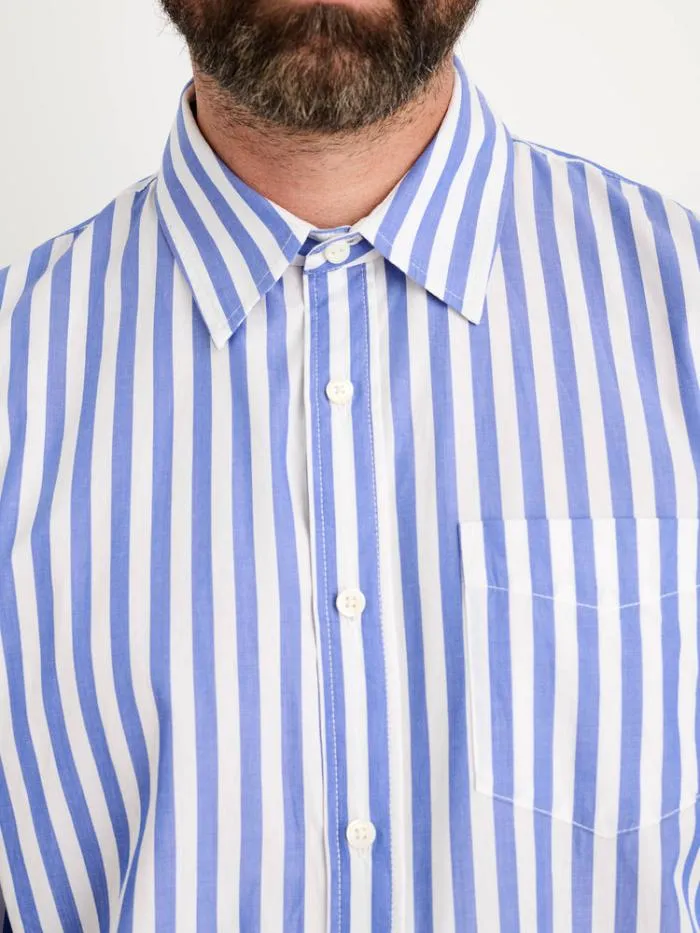 Alex Mill Shirts Mill Shirt In Wide Striped Portuguese Poplin Bluewhite 8211 Men