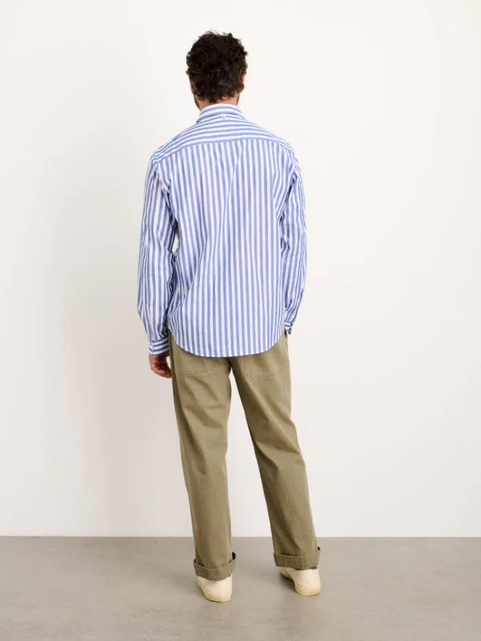 Alex Mill Shirts Mill Shirt In Wide Striped Portuguese Poplin Bluewhite 8211 Men